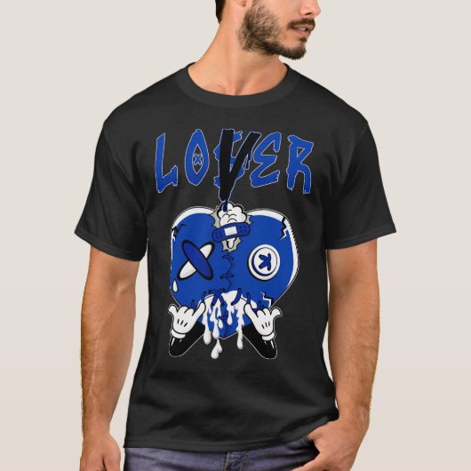 T-shirt Racer Blue 5S Pour Correspondre Loser Heart 5 Race (Devant)