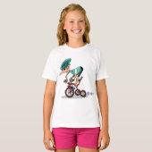 T-Shirt Racer Sur Tricycle Girls (Devant entier)