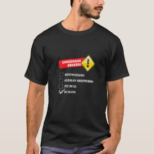 T-shirt Races allemandes dangereuses drôles Berger alleman