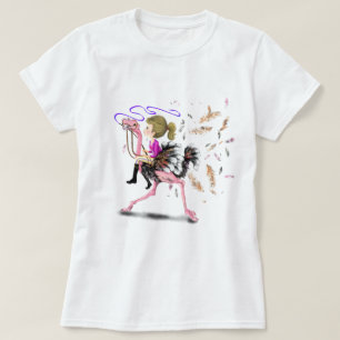 T-Shirt-raceteam voor meisjes en struisvogels - Fu T-shirt