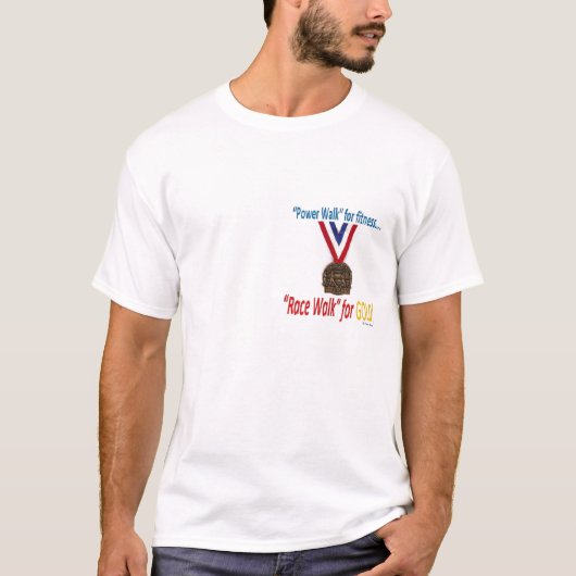 T-shirt RaceWalk pour la chemise d'or (Devant)