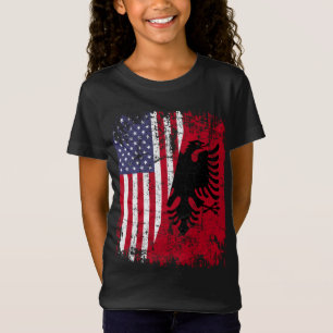 T-Shirt RACINE ALBANAISE Aigle rouge demi-américain ALBANI