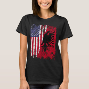 T-shirt RACINE ALBANAISE Aigle rouge demi-américain ALBANI