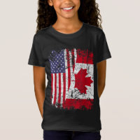 RACINE CANADIENNE Drapeau semi-américain CANADA