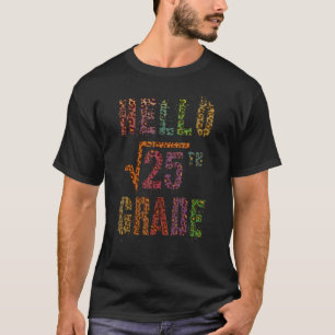 T-shirt Racine carré 25 Bonjour 5e année Math Étudiant S