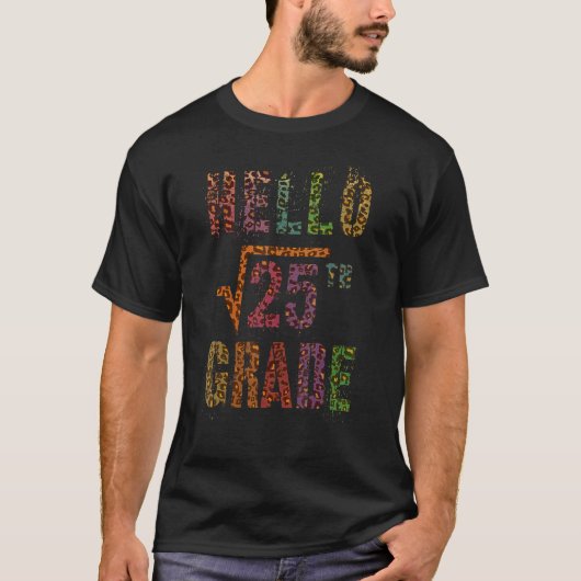 T-shirt Racine carré 25 Bonjour 5e année Math Étudiant S (Devant)