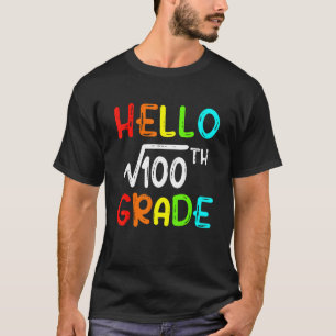 T-shirt Racine carré de 100 Grade Bonjour 10ème Grade Reto