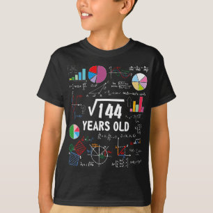 T-shirt Racine carré De 144 12e Anniversaire 12 Anniversai