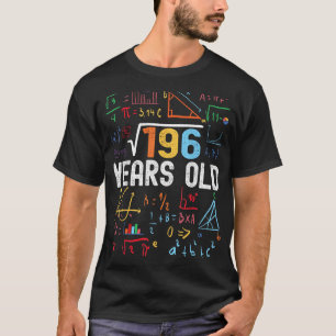 T-shirt Racine carré De 196 14ème Anniversaire Birt 14 Ans