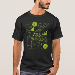 T-shirt Racine carré De 36 6e Anniversaire 6 Anniversaire