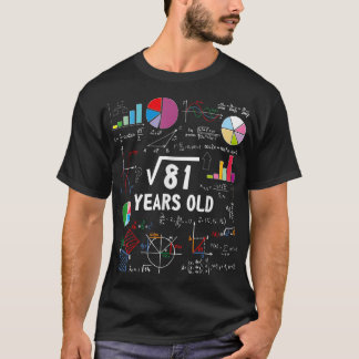 T-shirt Racine carré De 81 9e Anniversaire 9 AnniversaireM