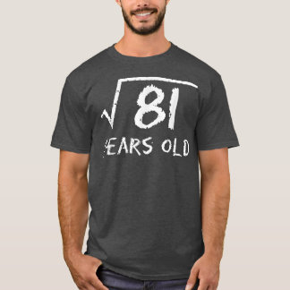 T-shirt Racine carré de 81 9e Anniversaire de 9 ans Math G