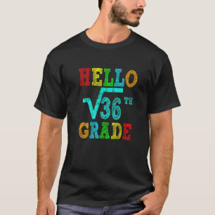 T-shirt Racine Carrée de 6e année de 36 Math Enfants Profe