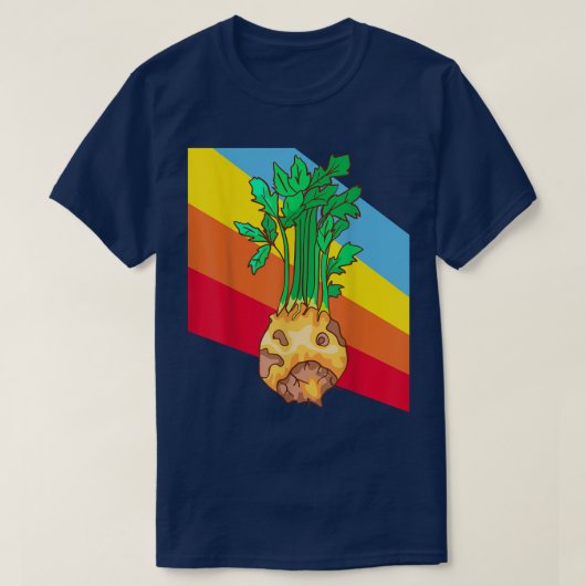 T-shirt Racine de céleri Légumes Nourriture Végétalien Vég (Design devant)