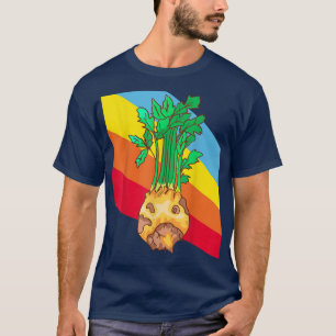 T-shirt Racine de céleri Légumes Nourriture Végétalien Vég
