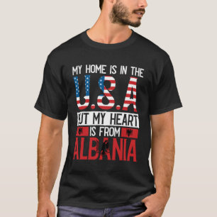 T-shirt Racines albanaises Drapeau américain Patrimoine Al