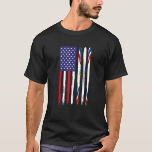 T-shirt Racines assyriennes Drapeau semi-américain Patriot