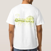 T-shirt Racines Blanches Pures Sur Vert (Dos)