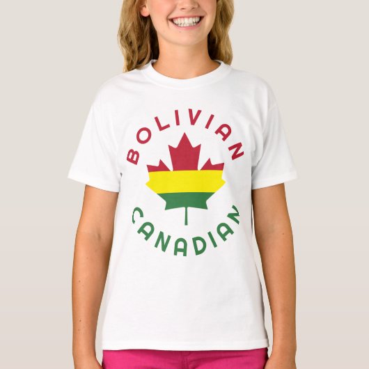 T-shirt Racines boliviennes canadiennes (Devant)