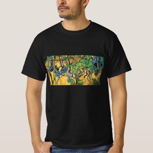 T-shirt Racines et troncs d'arbres par Vincent van Gogh (Devant)