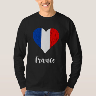 T-shirt Racines Françaises Cœur Fierté Française Drapeau F