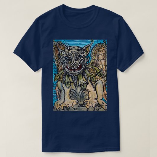 T-shirt RACINES GARGOYLE Mythique Créature Illustration Cr (Design devant)