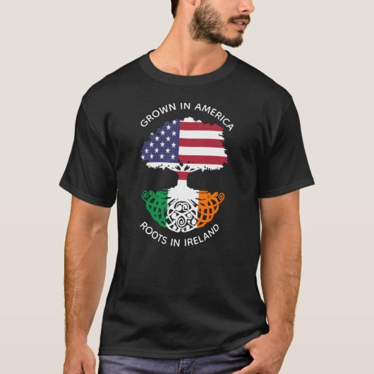 T-shirt Racines Irlandais-Américaines dans l'arbre de (Devant)