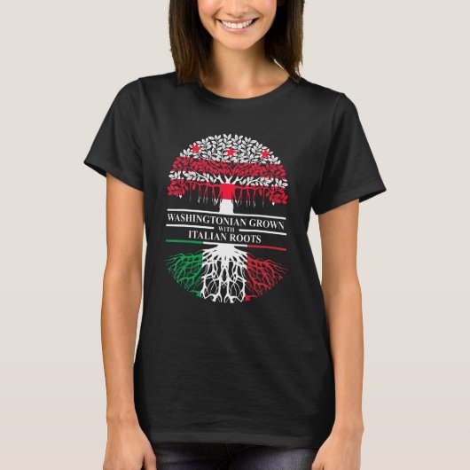 T-shirt Racines italiennes de taille Washington D C I (Devant)