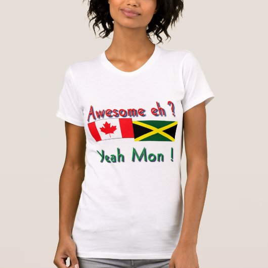 T-shirt racines jamaïcaines-canadiennes (Devant)