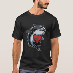 T-shirt Racines Marocaines Cœur Requin Fierté Marocaine Ma