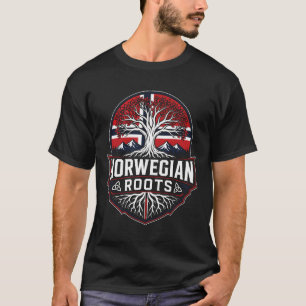 T-shirt Racines norvégiennes Drapeau norvège Arbre généalo