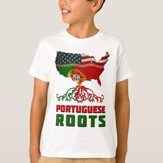 T-shirt Racines portugaises américaines (Devant)