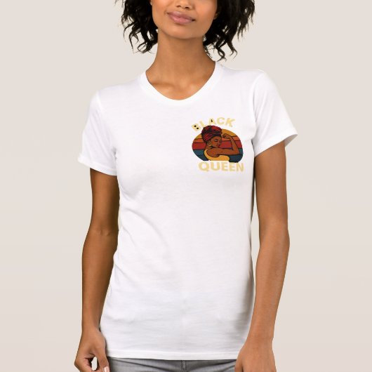 T-shirt Racines royales de reine noire (Devant)