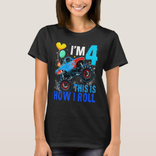 T-shirt Racing 4e anniversaire garçon Blaze voiture 4 ans