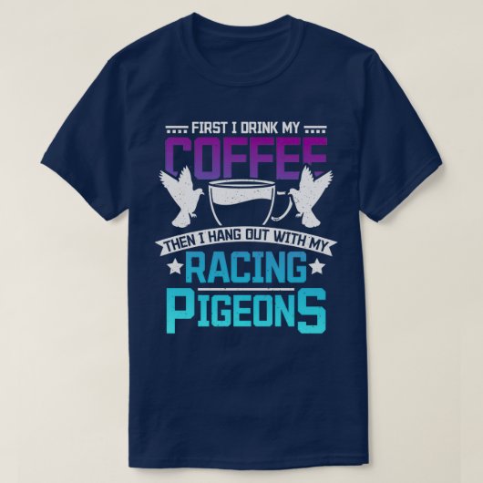 T-shirt Racing Pigeons Café 1 (Design devant)