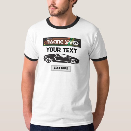 T-shirt Racing Speed Car Design – Fast Motorsport Performa (Devant)