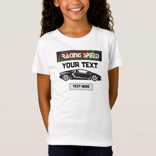 T-Shirt Racing Speed Car Design – Fast Motorsport Performa (Devant)