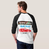 T-shirt Racing Speed Car Design – Fast Motorsport Performa (Dos entier)