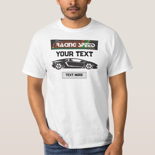 T-shirt Racing Speed Car Design – Fast Motorsport Performa (Devant)