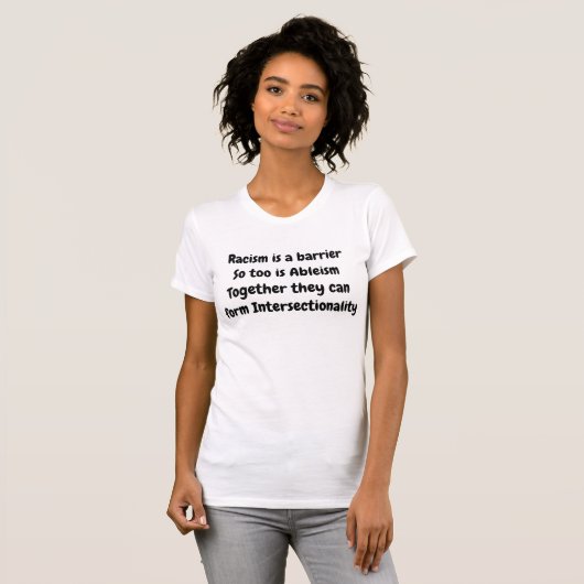 T-shirt Racisme Ableisme Ensemble Intersectionnalité T-shi (Devant entier)