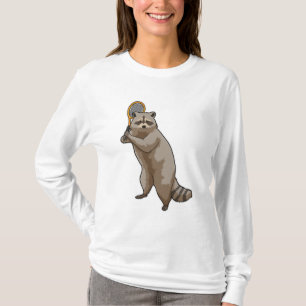 T-shirt Racon au Tennis avec raquette de tennis