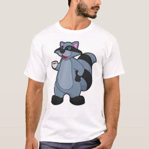T-shirt Racon avec la coupe de café