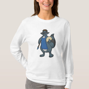 T-shirt Racon comme peintre avec pinceau