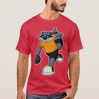 T-shirt Racoon à Bowling avec Bowling