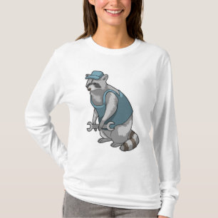 T-shirt Racoon comme artisan avec une clé