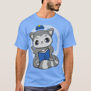 T-shirt Racoon Lit Un Livre Pour Lover Et Police Dete