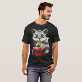 T-shirt Racoon mangeant Ramen Racoon Ramen Bowl Racoon Noo (Devant entier)