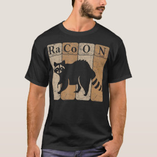 T-shirt Racoon Tableau périodique éléments de chimie Rac d