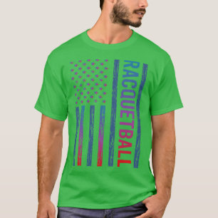 T-shirt Racquetball Drapeau Dégradé
