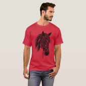 T-shirt Racy Stallion Horse Dressage Cheval Fer équestre (Devant entier)